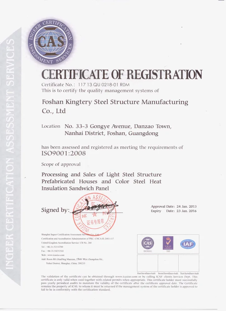 ISO 9001 Certificate