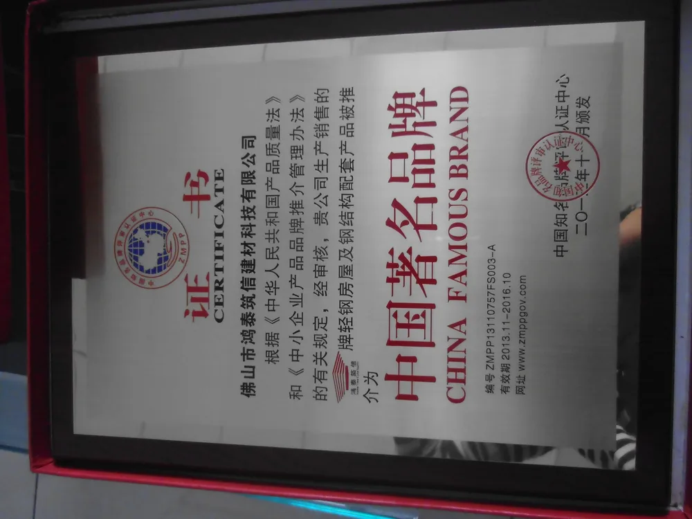 China Famous Brand Certificate